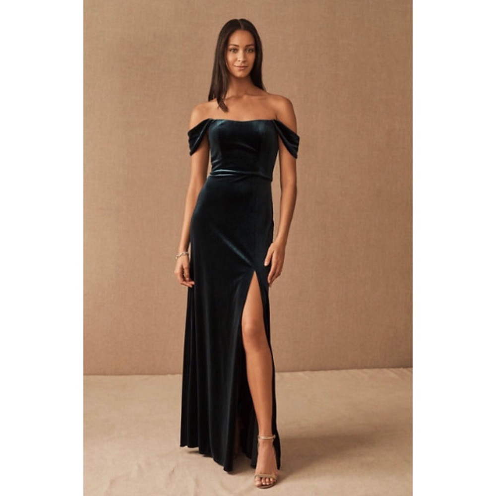 BHLDN Jenny Yoo Issa Velvet Dress